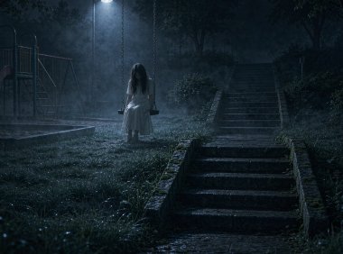 深夜公园的秋千上，我们看见的不是同一个女人