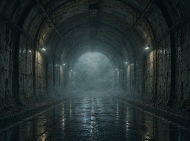 她从我们进隧道那一刻起,就蹲在了车底