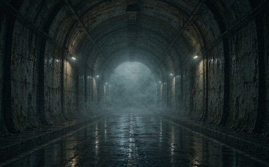 她从我们进隧道那一刻起，就蹲在了车底