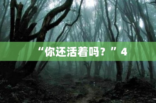 “你还活着吗？”4 日本恐怖故事