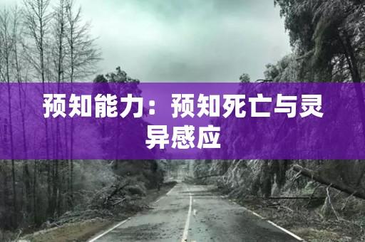 预知能力：预知死亡与灵异感应