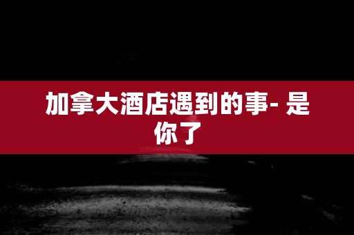 加拿大酒店遇到的事- 是你了