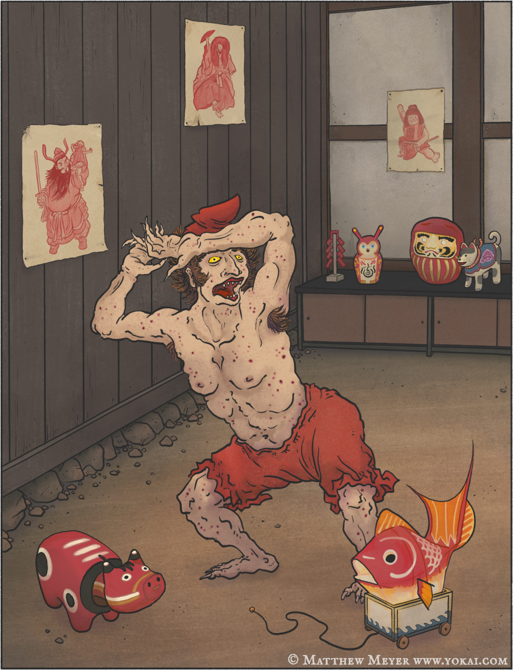 Hōsōgami-疱瘡神(ほうそうがみ) 日本妖怪