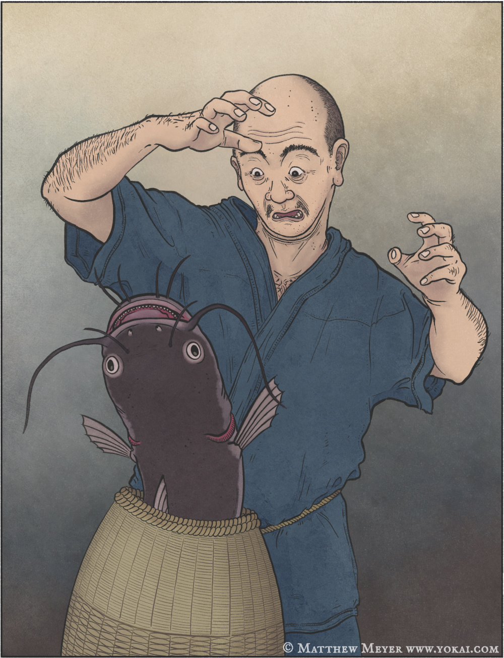Otobō namazu-音坊鯰(おとぼうなまず) 日本妖怪