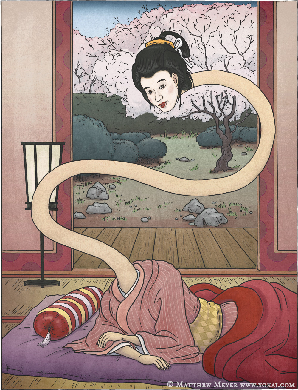 Rokurokubi-轆轤首(ろくろくび) 日本妖怪